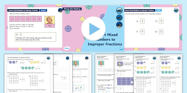 Improper Fraction Worksheets Year 5 50+ Mixed Numbers And Improper