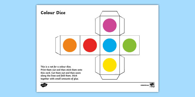 free color dice net teacher made
