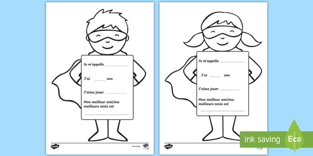 worksheets hero phonics d'activité, Feuille : moi héros Tout super les savoir sur