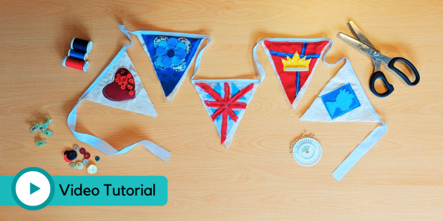 home made union jack bunting