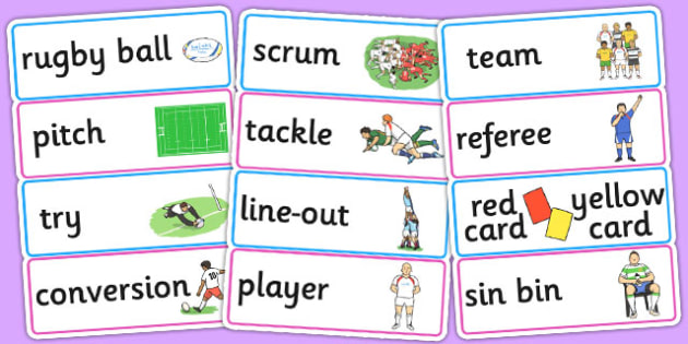 Rugby World Cup 2015 Word Cards (teacher Made)