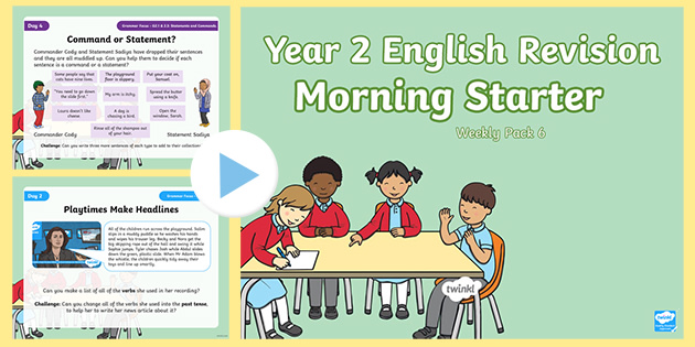 SATs Survival: Year 2 English Revision Morning Starter Weekly ...
