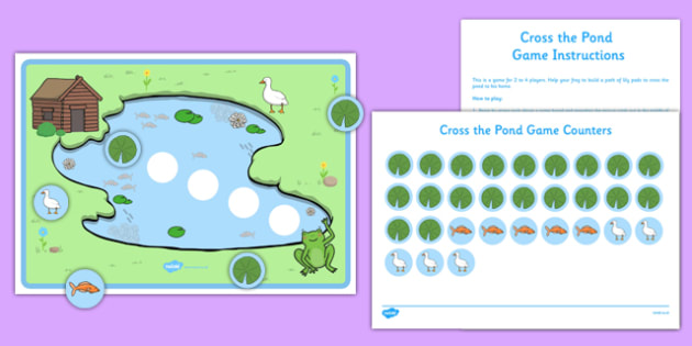 Cross the Pond Frog Game (Teacher-Made)