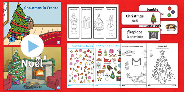 First Level French Christmas Activity Pack Teacher Made