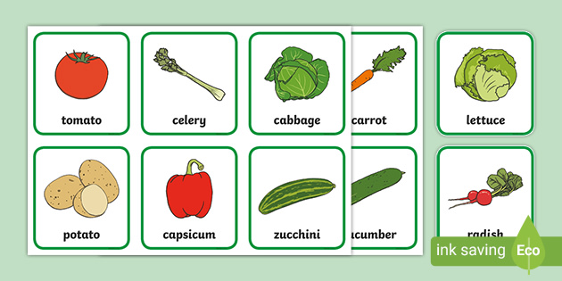 Vegetables Sorting Cards (teacher made)