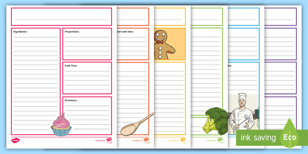 Recipe Templates Recipe Book Template Teacher Made