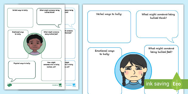 5th Grade Printable Bullying Worksheets