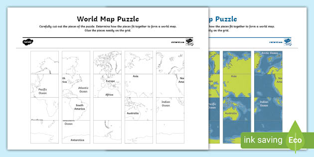 puzzle template world map social studies twinkl usa