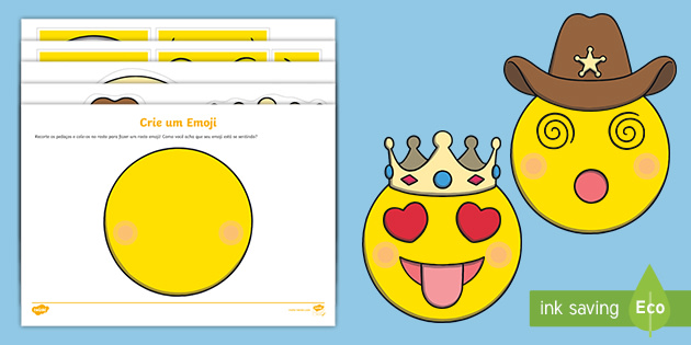😊 Atividade de Recortes Crie um Emoji (teacher made)