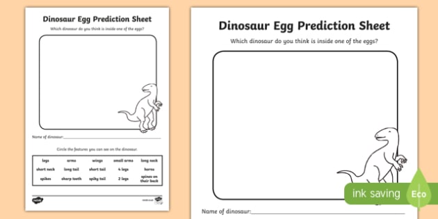 dinosaur egg prediction sheet dinosaur fact file worksheet prediction sheets