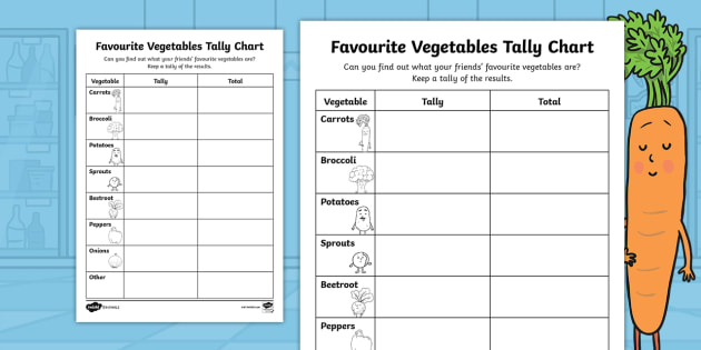 Simple Tally Chart Worksheets
