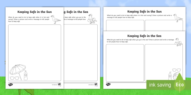 sammy seagull s summer safety poster worksheets