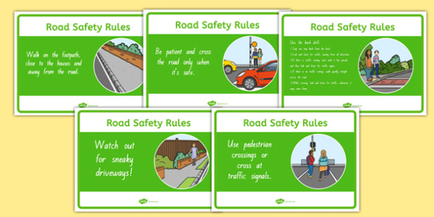 New Zealand Road Safety Rules Display Posters Teacher Made