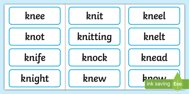 kn-word-cards-teacher-made