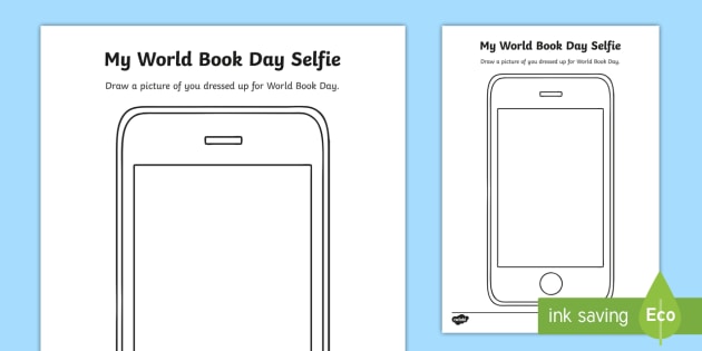 world book day selfie worksheet teacher made