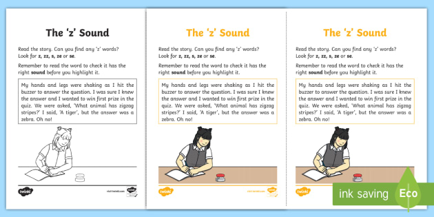 Northern Ireland Linguistic Phonics Stage 5 And 6 Phase 3b Z Sound