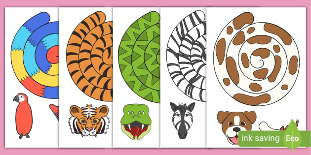 Animal Spiral Hanging Craft Activity (teacher made)