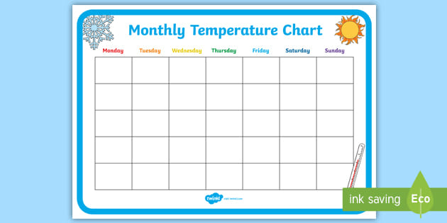 Temperature Recording Chart Template