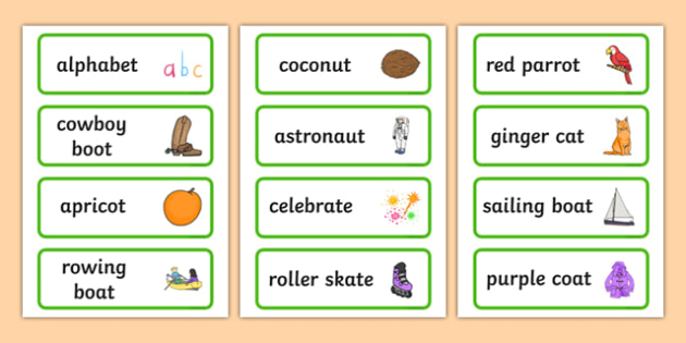 3 Syllable Word List For Kids