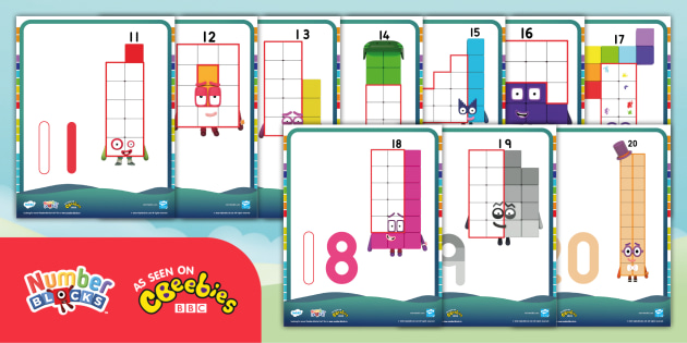 FREE Numberblocks: 11-20 Numeral Posters (Teacher-Made)