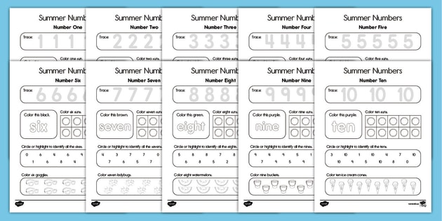 summer numbers activity pack twinkl usa resources