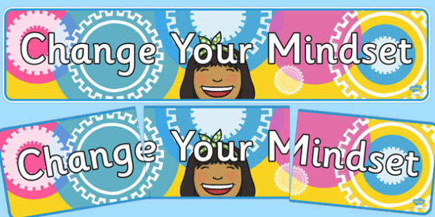 Precursive Change Your Mindset Display Banner Teacher Made