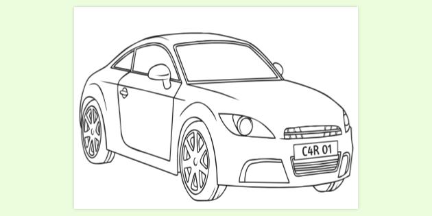 Free Car Colouring Page For Adults Fun Colouring Sheets