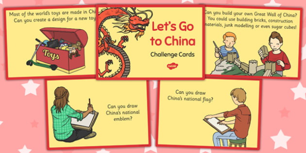 Let S Go To China Challenge Cards Teacher Made