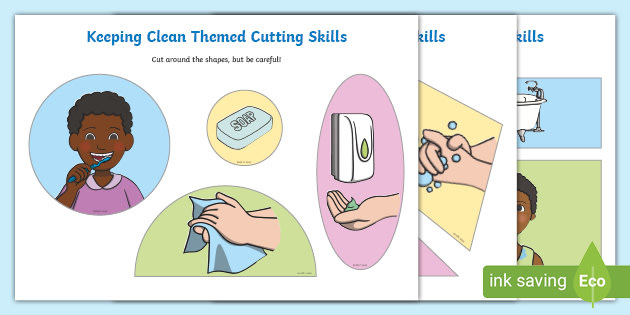 hygiene cutting skills worksheets