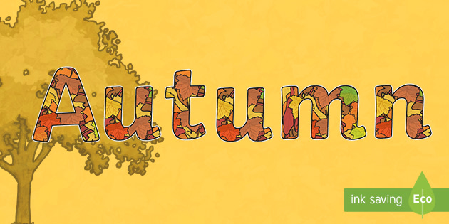 Autumn Display Lettering Teacher Made