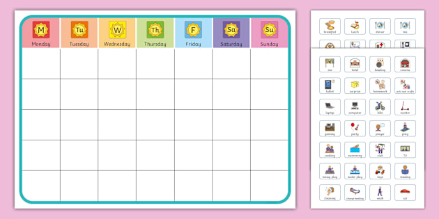 Weekly Schedule Planners | twinkl.com.au