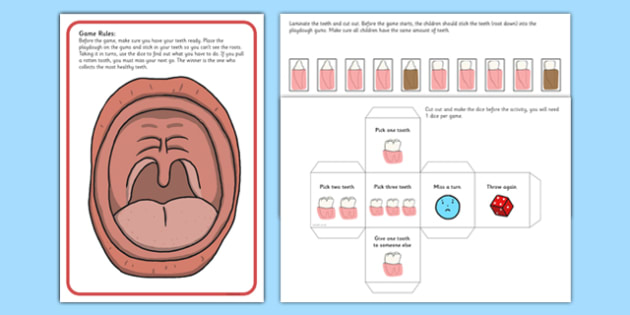 Pulling Teeth Playdough Game Dentist Dentist Chair