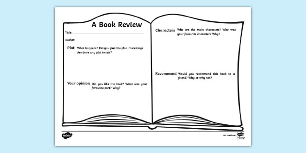 KS1 Book Review Template - English Resource
