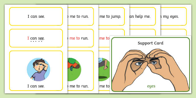 All About Me Simple Sentence Cards