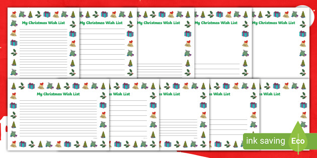 My Christmas List (Teacher-Made) - Twinkl