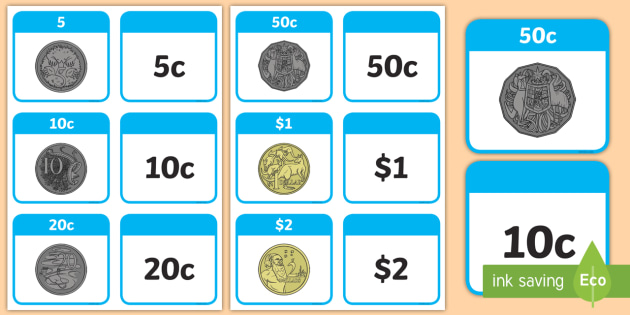 Australian Coins Printable teacher made Twinkl