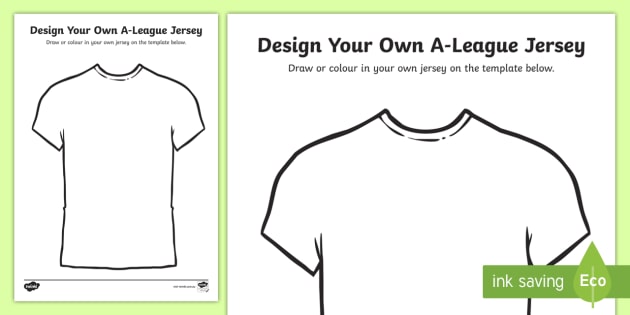 SA Design Your Own A-League Jersey Worksheet (teacher made)