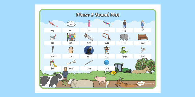 Farm Themed Phase 5 Sound Mat Teacher Made