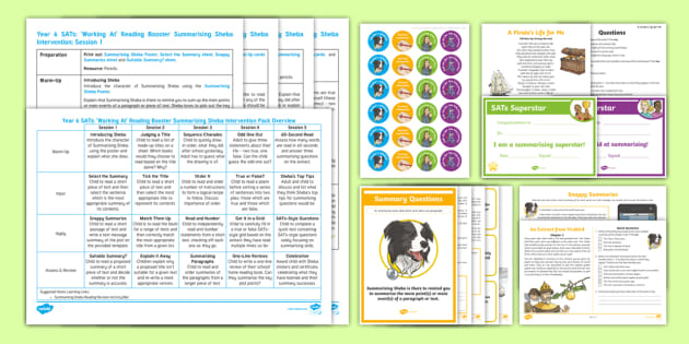 UKS2 Reading Catch-Up Intervention Pack: Summarising Sheba