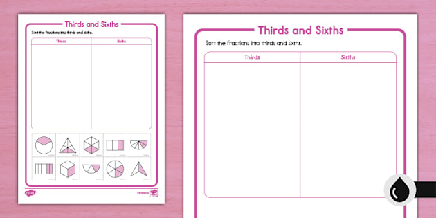 fractions for kids thirds