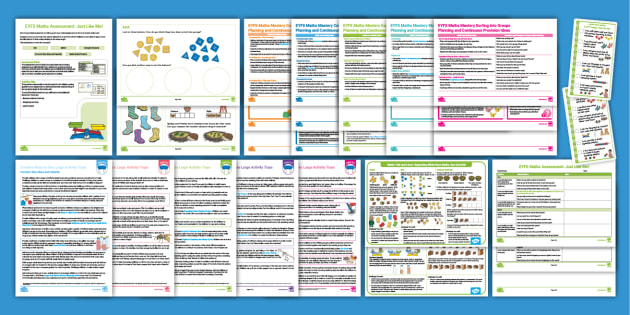 EYFS Maths Planning and Assessment Pack Just Like Me Unit