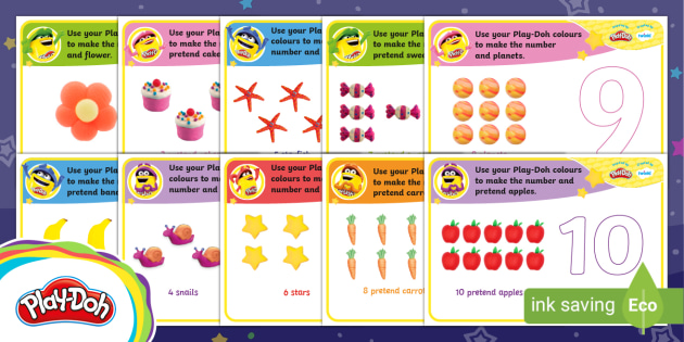FREE! - Play-Doh: Number Mats (1-10) (Teacher-Made) - Twinkl