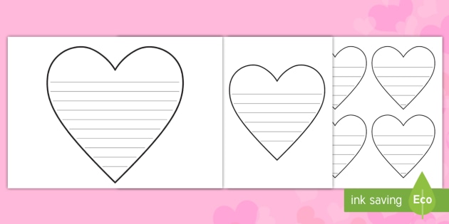 Heart-Themed Writing Frame (Teacher-Made) - Twinkl