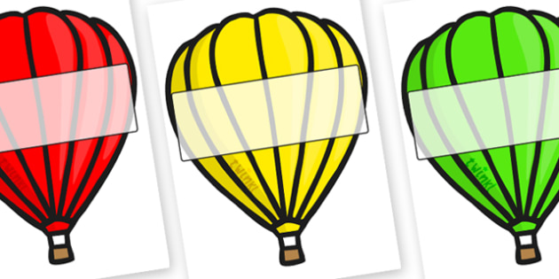 T M 118 Editable hot air balloons plain