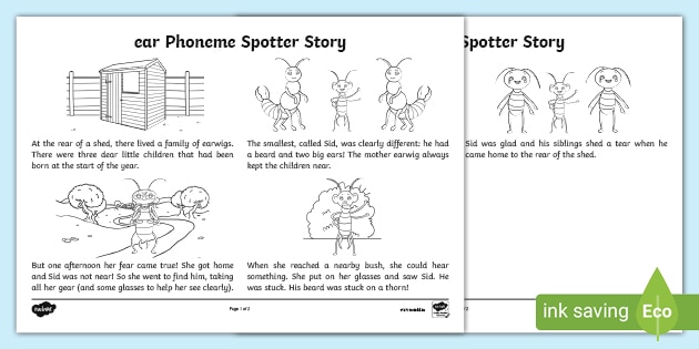 'ear' Phoneme Spotter Story (teacher Made)