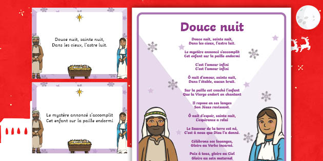 Paroles Du Chant De Noel Douce Nuit Sainte Nuit Powerpoint