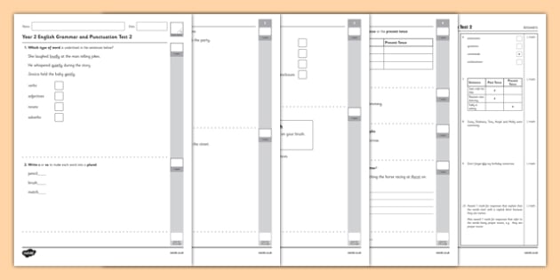 Year 2 Grammar And Punctuation Test | KS1 SATs Revision