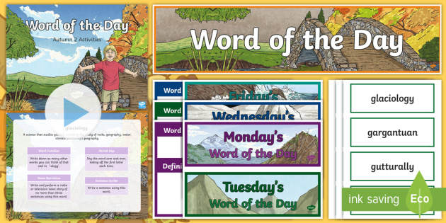 Year 5 Autumn 2 Word of the Day Display Pack - vocabulary, spelling