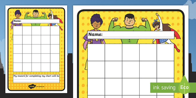 1 Personalised Childrens A4 Reward Behaviour Mine Chart Craft And Stickers! 
