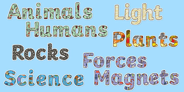 Year 3 Science Themed Display Lettering Resource Pack